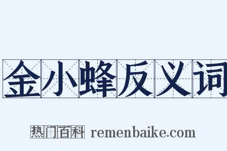金小蜂反义词是什么意思的图片